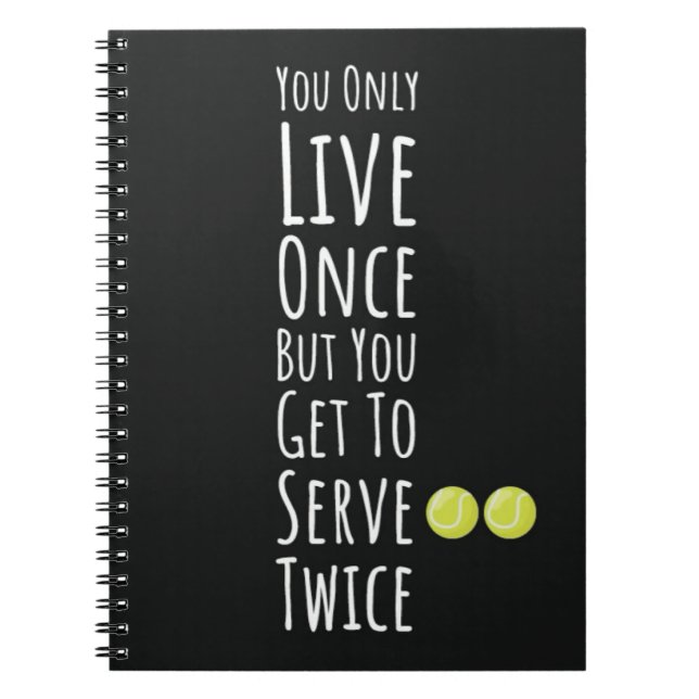 Caderno Espiral Presentes Engraçados Para Jogadores De Tênis (Frente)