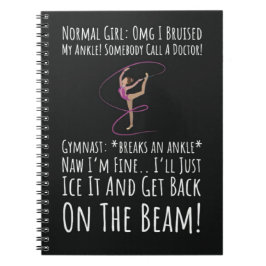 Caderno Espiral Presentes Engraçados para Meninas de Ginástica Par