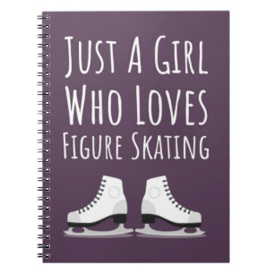 Caderno Espiral Presentes Fofos de Patinação Artística Rosa para M