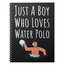 Caderno Espiral Presentes Fofos de Pólo Aquático para Menino Para