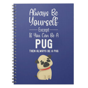 Caderno Espiral Presentes Fofos de Pug Amantes de Cachorro Animais