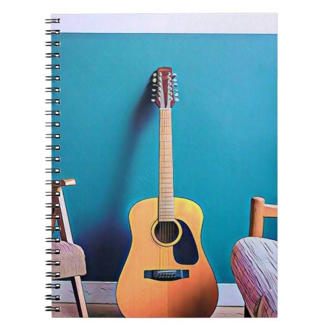 Caderno Espiral Presentes guitarristas (Frente)