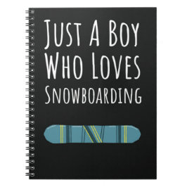 Caderno Espiral Presentes Lindos de Snowboard para Meninos Esporte