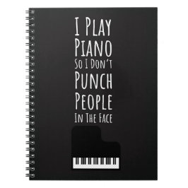 Caderno Espiral Presentes Para Amantes de Piano Pianista Música Te