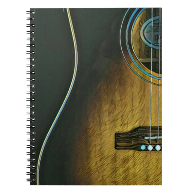 Caderno Espiral Presentes para amantes de violão (Frente)