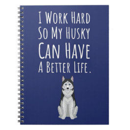 Caderno Espiral Presentes Para Donos de Husky Amantes de Cães Sibe