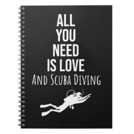 Caderno Espiral Presentes Para Esportes de Mergulho Esporte de Mer