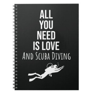 Caderno Espiral Presentes Para Esportes de Mergulho Esporte de Mer