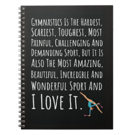Caderno Espiral Presentes Para Ginástica Amante Ginástica Meninas