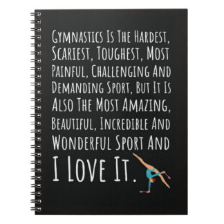 Caderno Espiral Presentes Para Ginástica Amante Ginástica Meninas