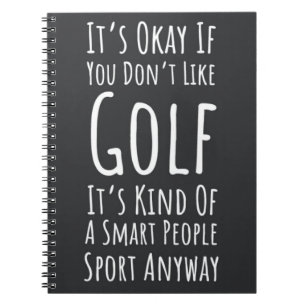 Caderno Espiral Presentes Para Golfe Alojam Engraçado Golfista Hum