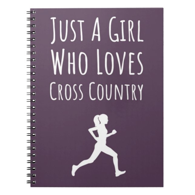 Caderno Espiral Presentes para meninas que fazem corrida através d (Frente)