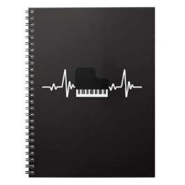 Caderno Espiral Presentes para Pianista Negro Música Músicos
