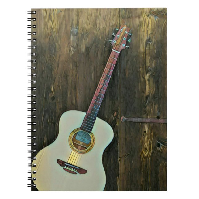 Caderno Espiral Presentes para um guitarrista músico (Frente)