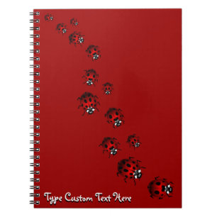 Caderno Espiral Presentes personalizados de Diário Ladybug de not