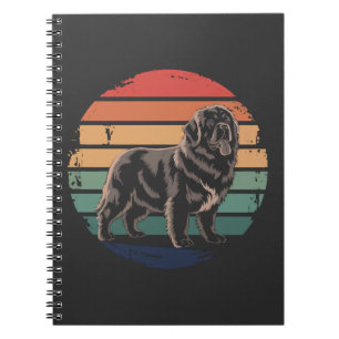 Caderno Espiral Presentes Retro Newfoundland Vintage Amante de Cac