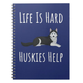 Caderno Espiral Presentes Temáticos de Husky Fofos para Amantes de