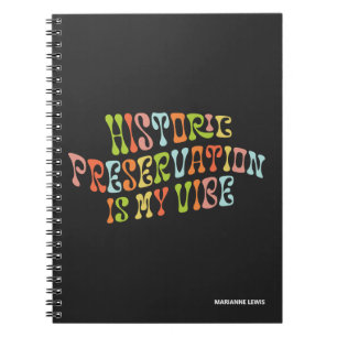 Caderno Espiral Preservação histórica é minha visão, conservacioni