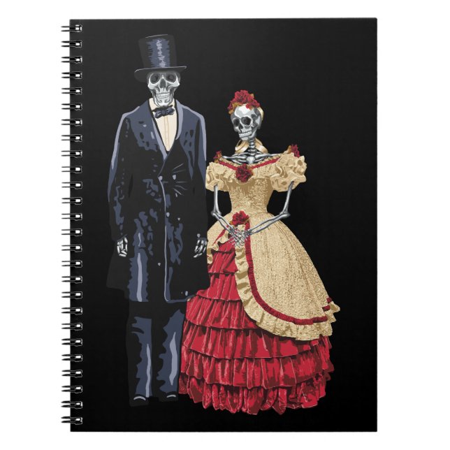 Caderno Espiral Presidente Lincoln Skeleton, Esqueleto de Hallowee (Frente)