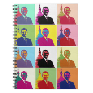 Caderno Espiral Presidente Obama Pop Art