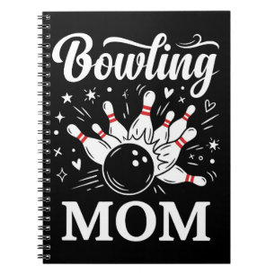 Caderno Espiral Presilhas de Coração de Mãe de Boliche Dia das Mãe