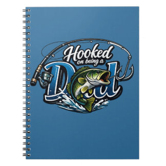 Caderno Espiral Preso a Ser Pai - Pai Engraçado Pescando no Dia do