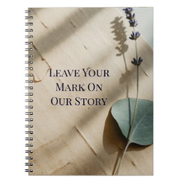 Caderno Espiral Pressed Rose Keepsake Guest Book | Heirloom Floral