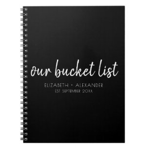Caderno Espiral Preto a manutenção dos Casais da Lista de Baldes