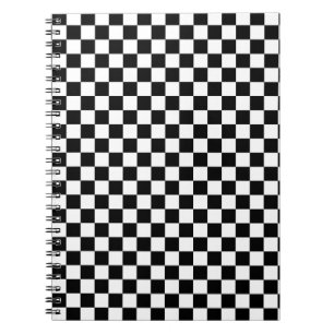 Caderno Espiral Preto & branco Checkered