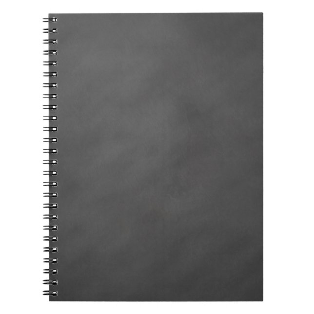 Caderno Espiral Preto cinzento do conselho de giz do fundo (Frente)