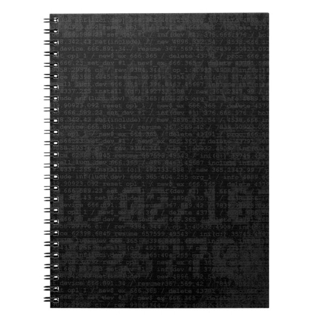Caderno Espiral Preto digital (Frente)