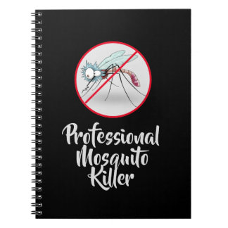 Caderno Espiral Preto do Mosquito Profissional