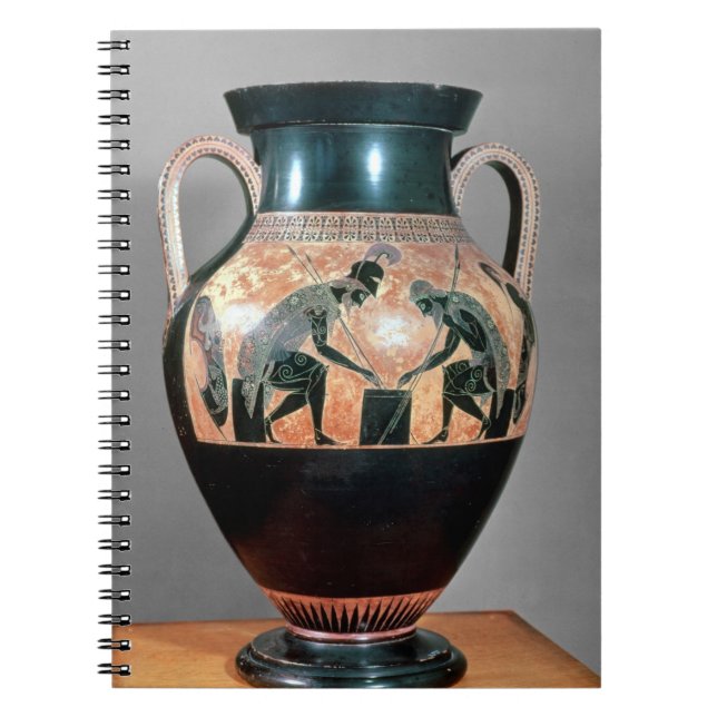 Caderno Espiral Preto-figura amphora que descreve Ajax e Achilles, (Frente)