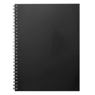 Caderno Espiral Preto moderno do carvão vegetal customizável