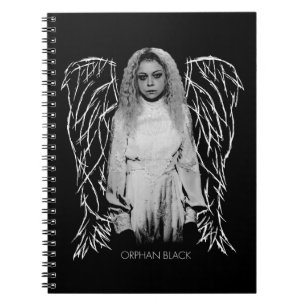 Caderno Espiral Preto órfão Helena - asas do anjo