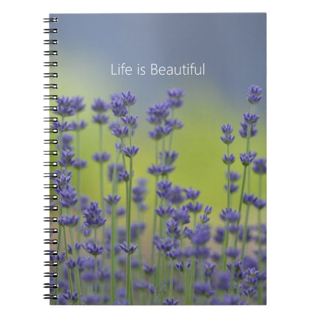 Caderno Espiral Pretty Lavender Flowers (my photography) (Frente)