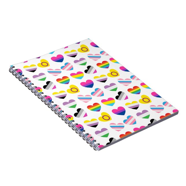 Caderno Espiral Pride Hearts Photo Notebook (Lado Direito)