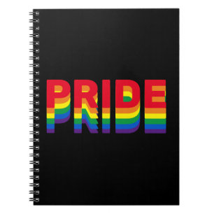 Caderno Espiral Pride lgbt lgbtq gay arco-íris preto