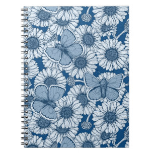 Caderno Espiral Primavera azul