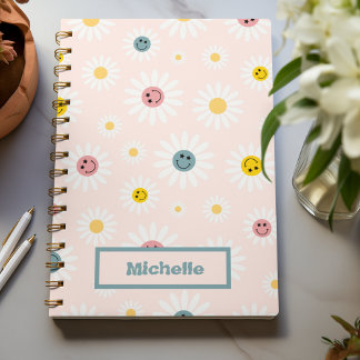 Caderno Espiral Primavera cor-de-rosa Abstrato Vintage personaliza