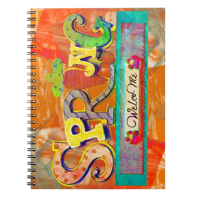 Caderno Espiral Primavera de boas-vindas (Frente)