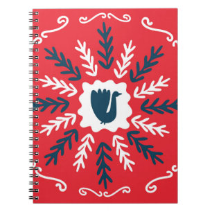 Caderno Espiral Primavera, Feliz Natal, poodle art até