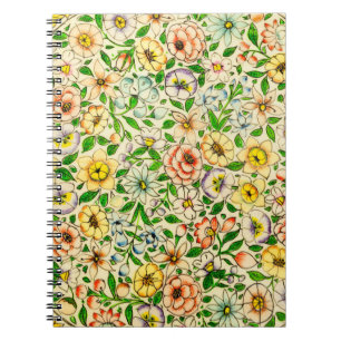 Caderno Espiral Primavera Floral tradicional indiano