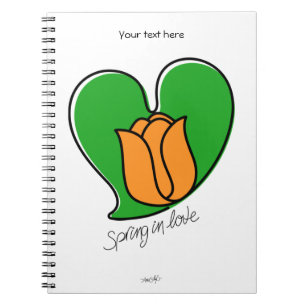 Caderno Espiral Primavera in Love - Orange Tulipes (Tulipas Laranj