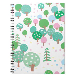Caderno Espiral Primavera Whimsical Trees