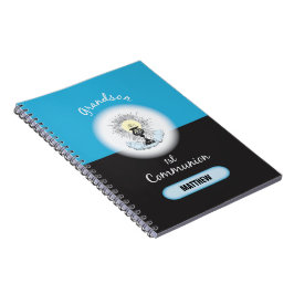 Caderno Espiral Primeira Comunhão do Neto, Xícara Azul