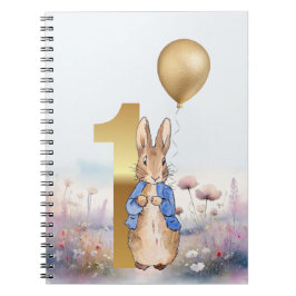 Caderno Espiral primeiro aniversário do coelho Peter