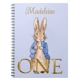Caderno Espiral primeiro aniversário do coelho Peter