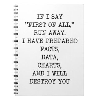 Caderno Espiral Primeiro de todos os engraçados presentes de macho