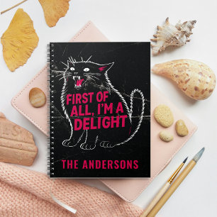 Caderno Espiral Primeiro De Tudo Sou Um Delicioso Gato Preto Rugid